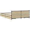 vidaXL Giroletto Cassetti Rovere Sonoma 120x200 cm Legno Multistrato