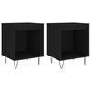 vidaXL Comodini 2pz Neri 40x35x50 cm in Legno Multistrato