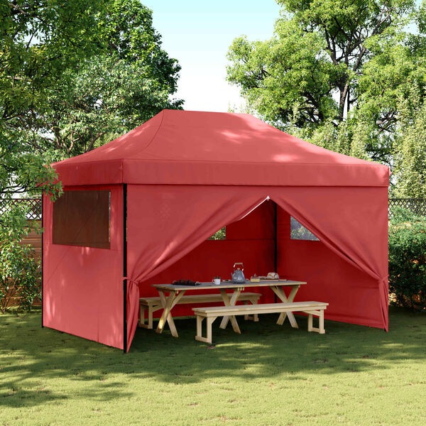 vidaXL Tenda Party Borgogna 279 x 410 x 315 cm Tessuto Oxford