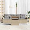 vidaXL Set Divano da Giardino 5 pcs Beige Rattan in Polipropilene