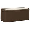 vidaXL Baule da Giardino con Cuscino Seduta Marrone 350 L in PP