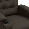 vidaXL Poltrona Alzapersona Massaggiante Marrone Scuro in Tessuto