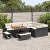 vidaXL Set Divano da Giardino 12 pcs Nero polyrattan