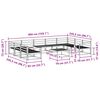vidaXL Set di divani da esterno 10 pcs Naturale