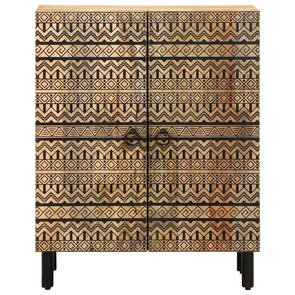 vidaXL Credenza 60x33,5x75 cm in Legno Massello di Mango Grezzo