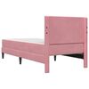 vidaXL Struttura letto con materasso Rosa 80 x 200 cm Velluto