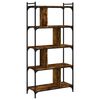 vidaXL Libreria Rovere Fumo 5 Ripiani 76x32x158 cm Legno Multistrato