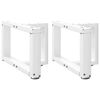 vidaXL Gambe per Tavolino da Caff&egrave; a Forma di T 2 pz Bianche 50x25x(30-31) cm Acciaio