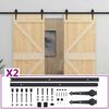 vidaXL Porta Scorrevole con Set Hardware 80x210 cm in Legno di Pino