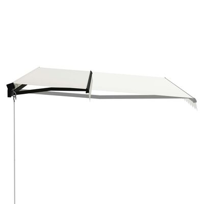 vidaXL Tenda da Sole Retrattile Manuale con LED 400x300 cm Crema