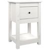 vidaXL Comodino Bianca 40x35x61,5 cm in Legno Massello di Pino
