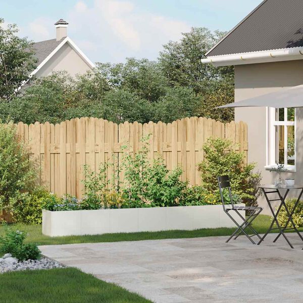 vidaXL Fioriera Bianca 280x40x40 cm in Acciaio Laminato a Freddo