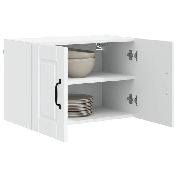 vidaXL Mobile da cucina con porta 2 pcs Bianco Lucido 60 x 31 x 40 cm