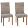 vidaXL Sedia da pranzo GENDT 2 pz Grigio Kubu 45 x 54 x 93 cm