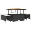 vidaXL Set Divano da Giardino 11 pcs Nero polyrattan