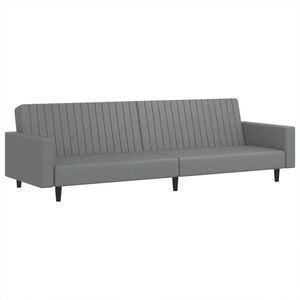 vidaXL Divano Letto a 2 Posti Grigio in Similpelle