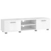 vidaXL Mobile Porta TV Bianco Lucido 140x40x35 cm Legno Multistrato