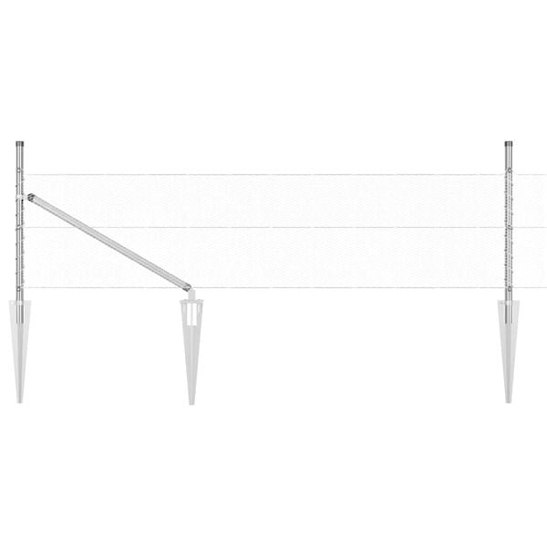 vidaXL Palo della recinzione Argento 50 x 0,4 m (rete 13 mm) Acciaio
