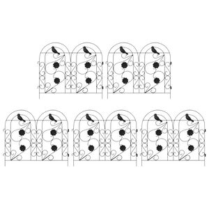 vidaXL Recinzione per Giardino Traliccio Nero 308,5 x 54,5 x 0,3 cm