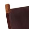 vidaXL Poltrona Rilassante Pieghevole Marrone Scuro in Vera Pelle