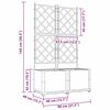 vidaXL Vaso da giardino 2 pcs Bianco 80 x 40 x 143 cm Acciaio