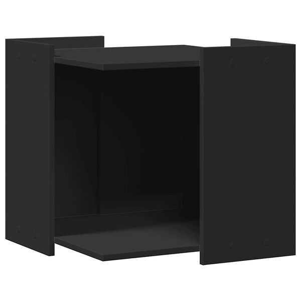 vidaXL Recinto per Lettiera per Gatti Nero 53x53x51 cm in Truciolato