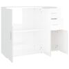 vidaXL Credenza Bianco Lucido 91x29,5x75 cm in Legno Multistrato