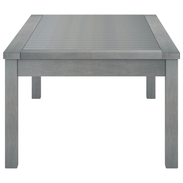 vidaXL Tavolino da Caffè 100x50x33 cm Grigio Legno Massello di Acacia