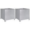 vidaXL Fioriere da Giardino 2 pz 40x40x40 cm in Acciaio Zincato