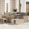 vidaXL Set Divano da Giardino con cuscino 8 pcs Beige e Grigio Chiaro