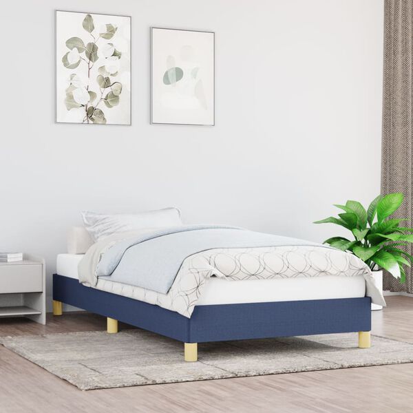 vidaXL Giroletto senza Materasso Blu 90x190 cm in Tessuto