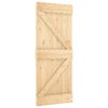 vidaXL Porta Scorrevole con Set Hardware 80x210 cm Legno Massello Pino