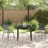 vidaXL Set da Pranzo per Giardino 5 pcs Grigio scuro Acciaio