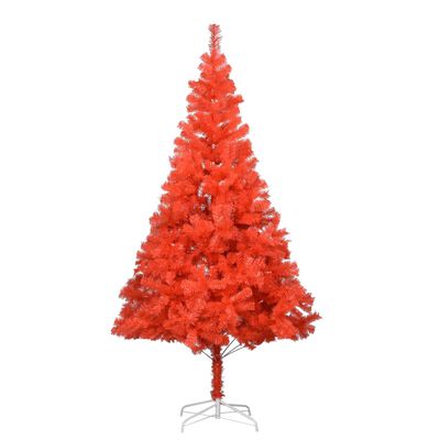 vidaXL Albero di Natale Preilluminato con Supporto Rosso 180 cm PVC