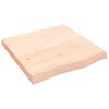 vidaXL Piano per Tavolo 60x60x(2-6) cm in Rovere Massello Non Trattato