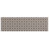 vidaXL Tappeto da Cucina Rombi grigi e bianchi 150 x 45 cm