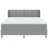 vidaXL Letto a molle con materasso Grigio chiaro 190 x 140 cm Tessuto