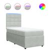 vidaXL Giroletto a Molle con Materasso Grigio Chiaro 80x200 cm Velluto