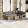 vidaXL Set Divano da Giardino 8 pz con Cuscini Beige in Polyrattan