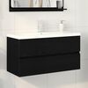 vidaXL Mobile lavabo Rovere nero 90 x 39 x 62 cm Legno multistrato