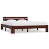 vidaXL Giroletto senza Materasso Marrone Scuro 160x200 cm Legno Pino