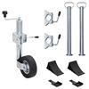 vidaXL Ruota Martinetto 60 mm con 2 Tubi Supporto e 3 Morsetti Divisi