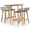 vidaXL Set da Pranzo da Giardino 5 pz in Legno Massello di Acacia