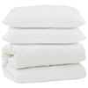 vidaXL Piumone con cuscino 3 pz Bianco Microfibra