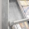 vidaXL Scaffale per riviste Grigio cemento 70 x 41 x 96 cm