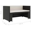 vidaXL Set Divani da Giardino 5 pz con Cuscini in Polyrattan Nero