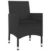 vidaXL Set da Pranzo da Giardino 3 pz con Cuscini Polyrattan e Vetro