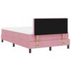 vidaXL Letto a Sorgente LED con materasso Rosa 120 x 190 cm Velluto