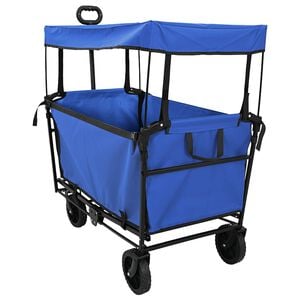 vidaXL Carrello della spesa pieghevole con freni Nero Tessuto Oxford