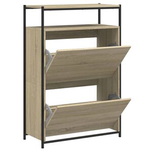 vidaXL Scarpiera Rovere Sonoma 75x34x112 cm in Legno Multistrato